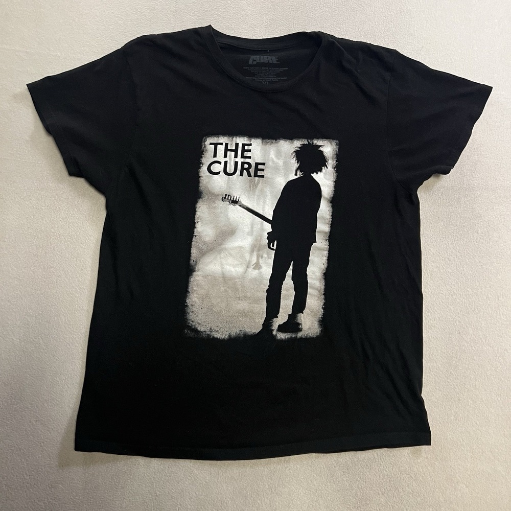 The Cure T-Shirt Men's XL Black Graphic Print Crew Neck Short Sleeve Rock Band
